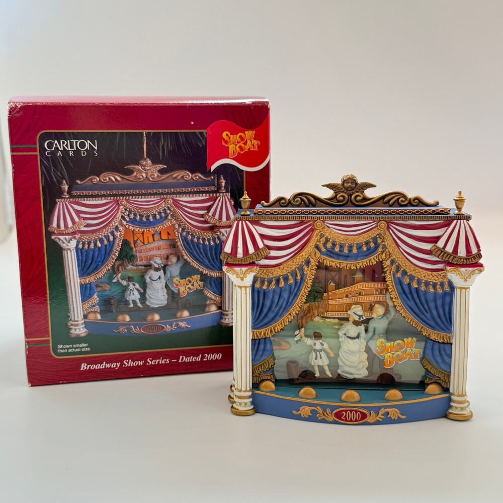 Vtg Show Boat Broadway Series Ornament Lights and Music Ol' Man River